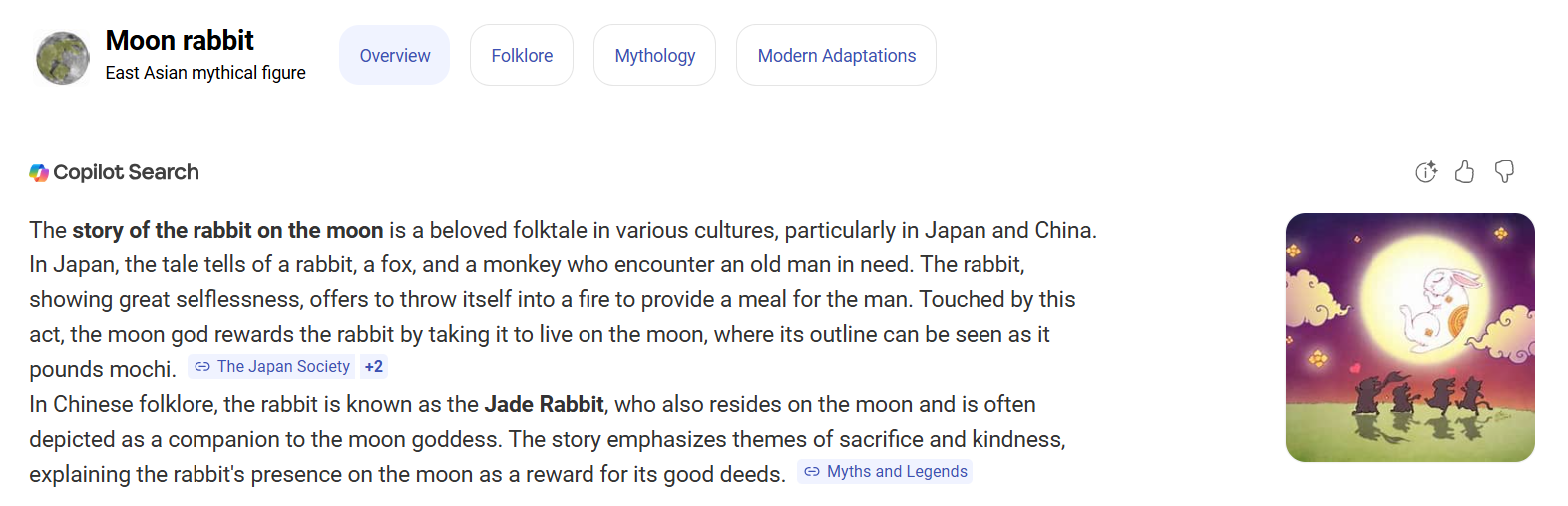 The story of the rabbit on the moon